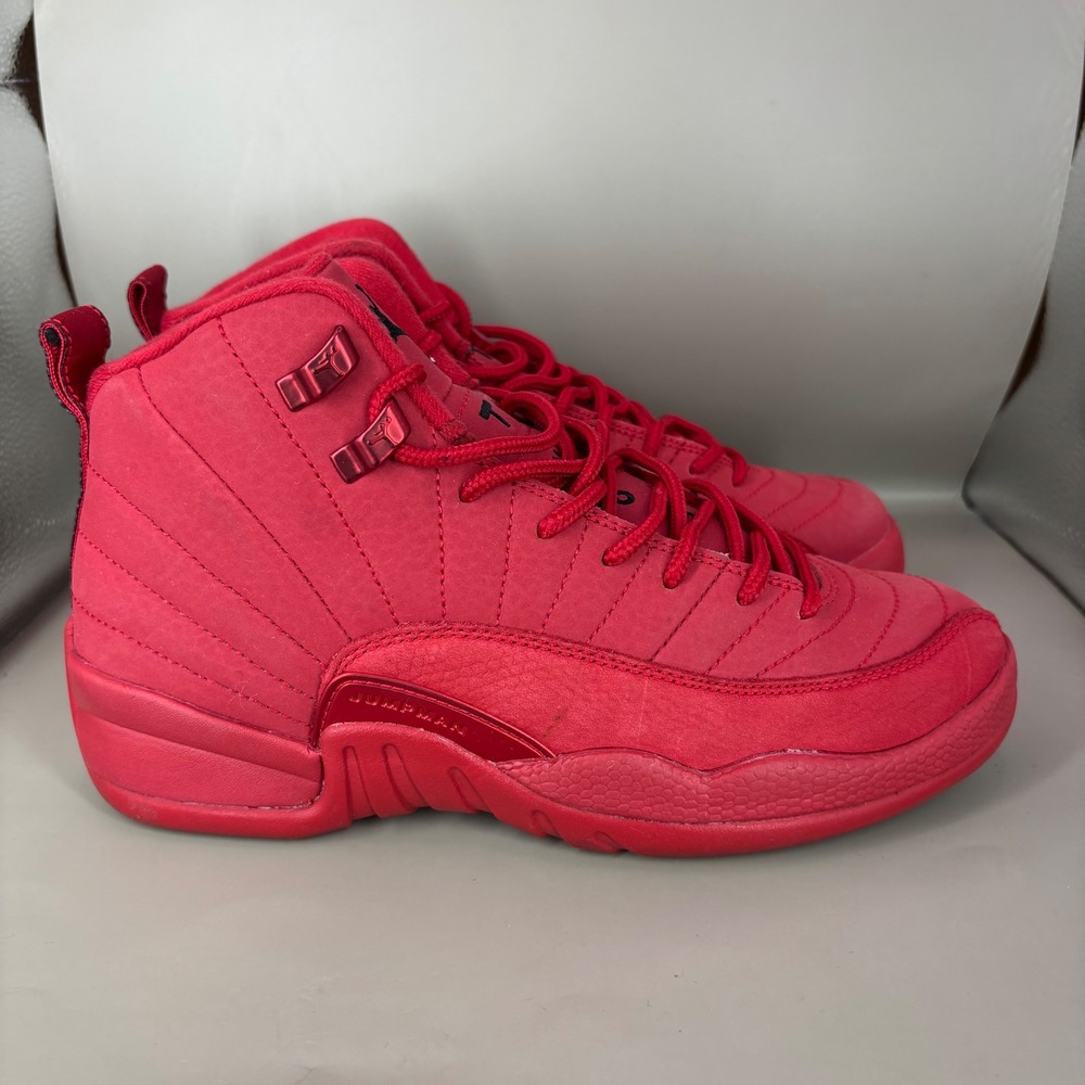 Air Jordan 12 Retro Gym Red GS Sneakers 153265-601 Size 6Y
